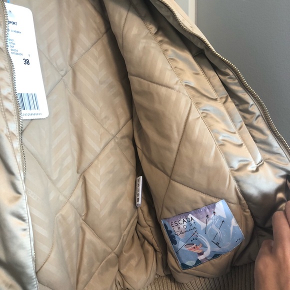 Escada Sport Gold Bomber Jacket